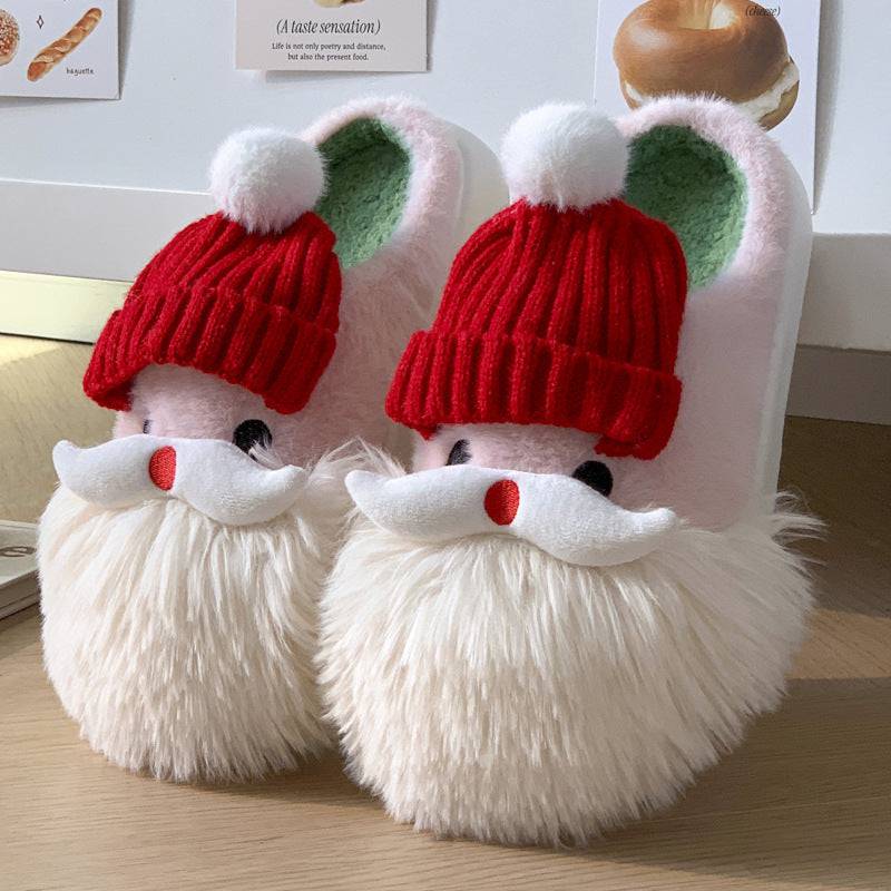 Cute Santa Claus Plush Slippers – Warm & Festive Indoor Slippers for Winter - All Inclusive Family Treasures