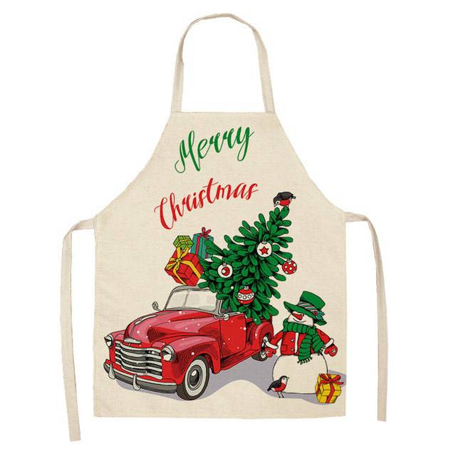 Festive Christmas Cotton & Linen Apron Collection – Perfect for Holiday Cooking & Baking - All Inclusive Family Treasures