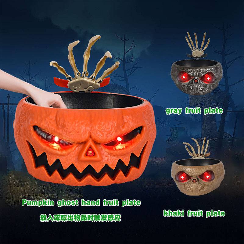 Motion-Activated Halloween Pumpkin Candy Bowl – Spooky Trick-or-Treat Fun with Surprise Moving Hand! - All Inclusive Family Treasures