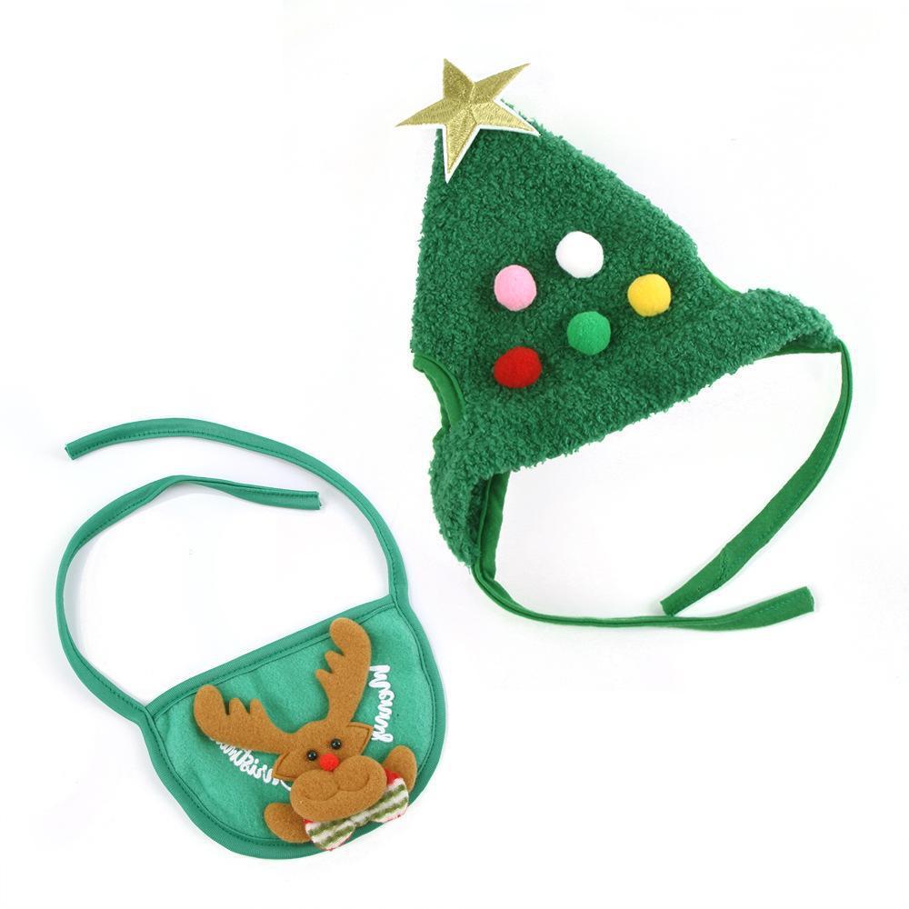 Adorable Christmas Tree Hat for Pets – Festive Holiday Dress-Up Accessory - All Inclusive Family Treasures