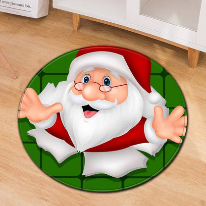 Round Christmas Doormats – Non-Slip Holiday Floor Décor for Your Home - All Inclusive Family Treasures