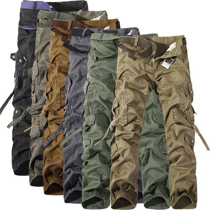 Men's Multi-Pocket Washed Cargo Pants | Stylish & Functional Utility Pants - All Inclusive Family Treasures