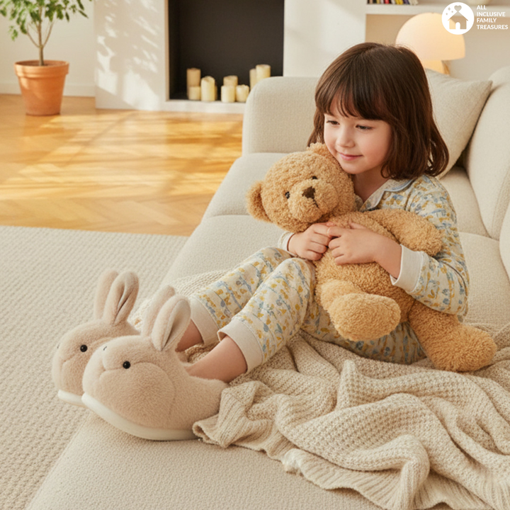 Hop Into Ultimate Comfort with These Adorable Rabbit Plush Slippers!