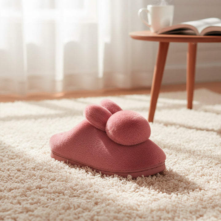Snuggle into Cuteness with Bunny-Ear Winter Slippers