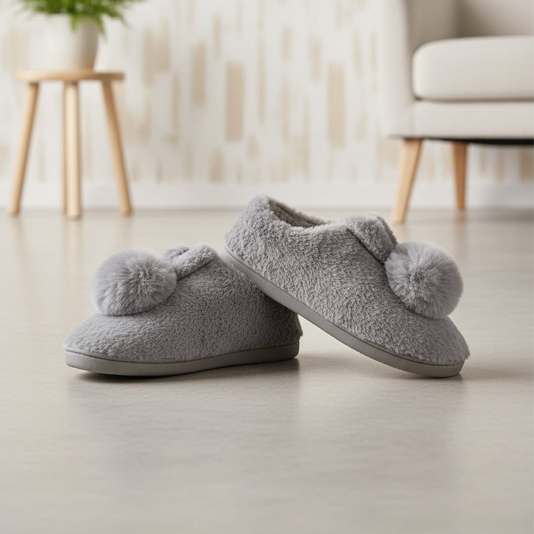 Snuggle into Cuteness with Bunny-Ear Winter Slippers