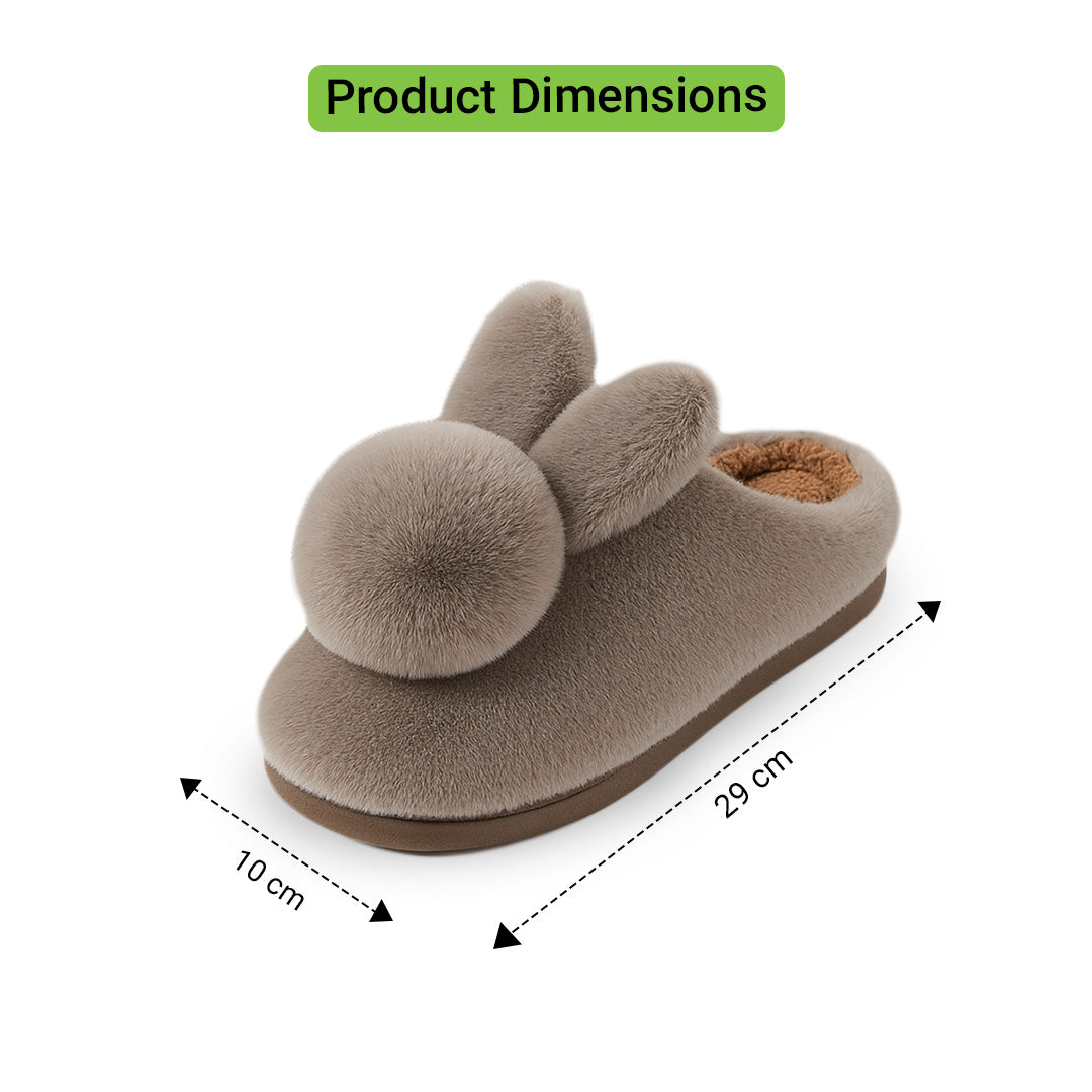 Snuggle into Cuteness with Bunny-Ear Winter Slippers