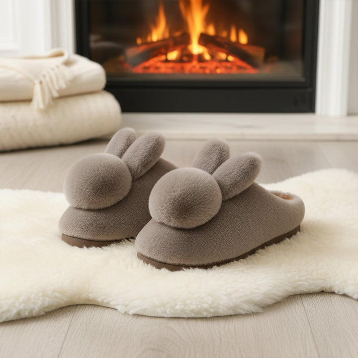 Snuggle into Cuteness with Bunny-Ear Winter Slippers