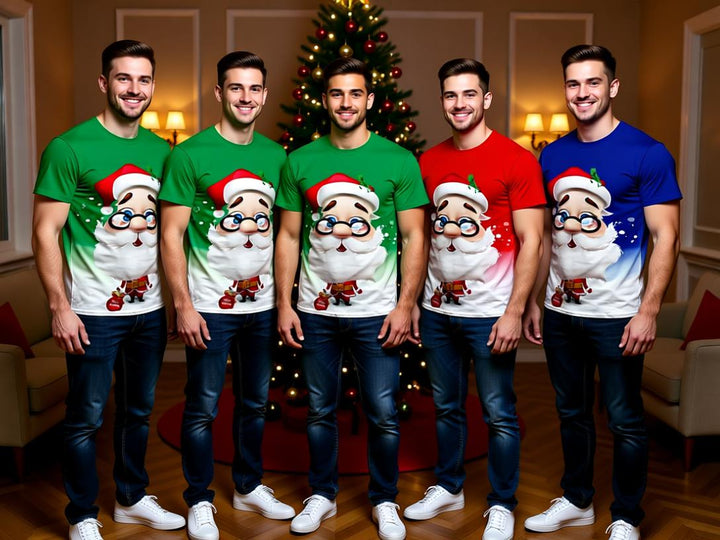 Santa Printed T-Shirt: Festive Joy in Every Stitch!