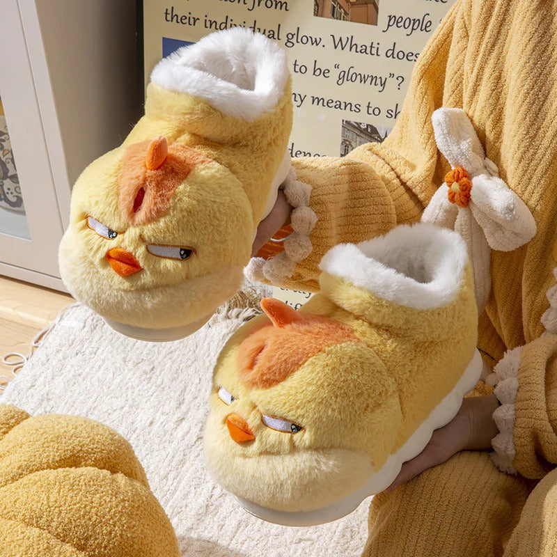 Cozy Plush Bird Slippers – Cute, Warm & Ultra-Comfy