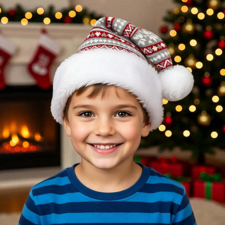 Knitted Snowflake & Reindeer Christmas Hats – Stay Cozy in Festive Style!