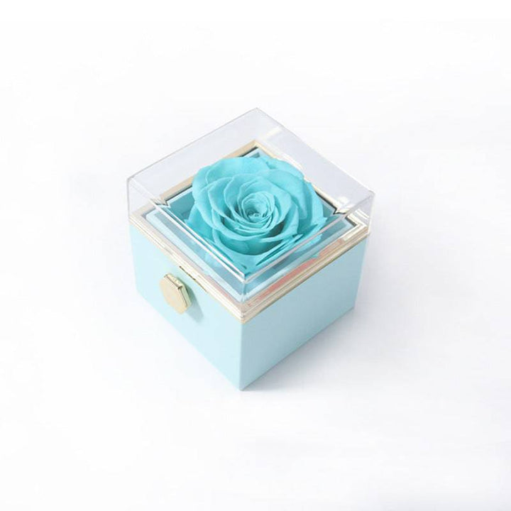 Elegant Acrylic Rotating Rose Jewelry Box – A Timeless Keepsake - All Inclusive Family Treasures