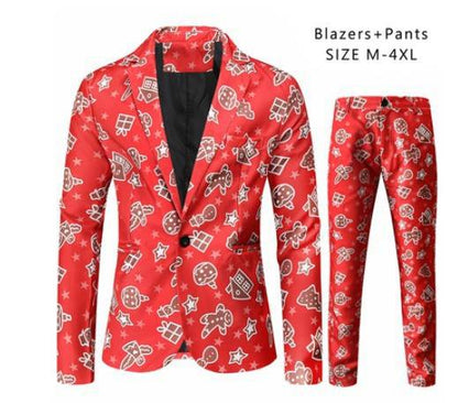 Men's Christmas Suit - Festive Holiday Blazer and Pants Set - All Inclusive Family Treasures