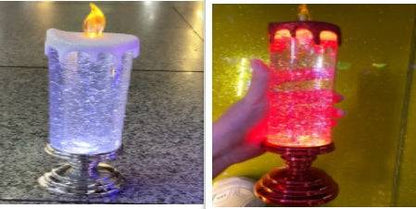 Enchanting Color-Changing LED Glitter Candle – Rechargeable & Waterproof Home Decor - All Inclusive Family Treasures