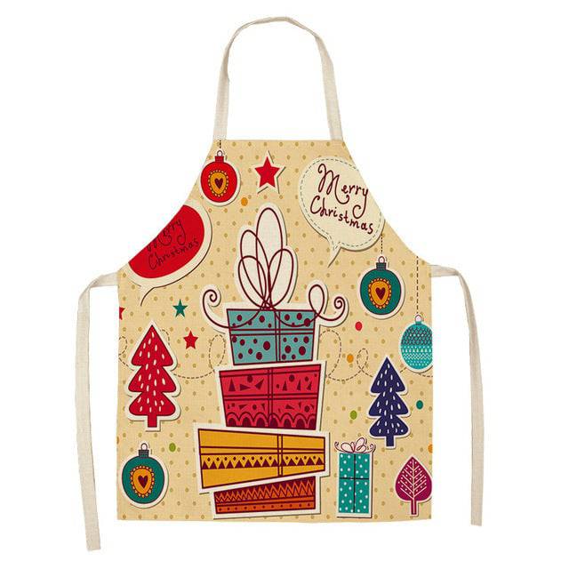 Festive Christmas Cotton & Linen Apron Collection – Perfect for Holiday Cooking & Baking - All Inclusive Family Treasures