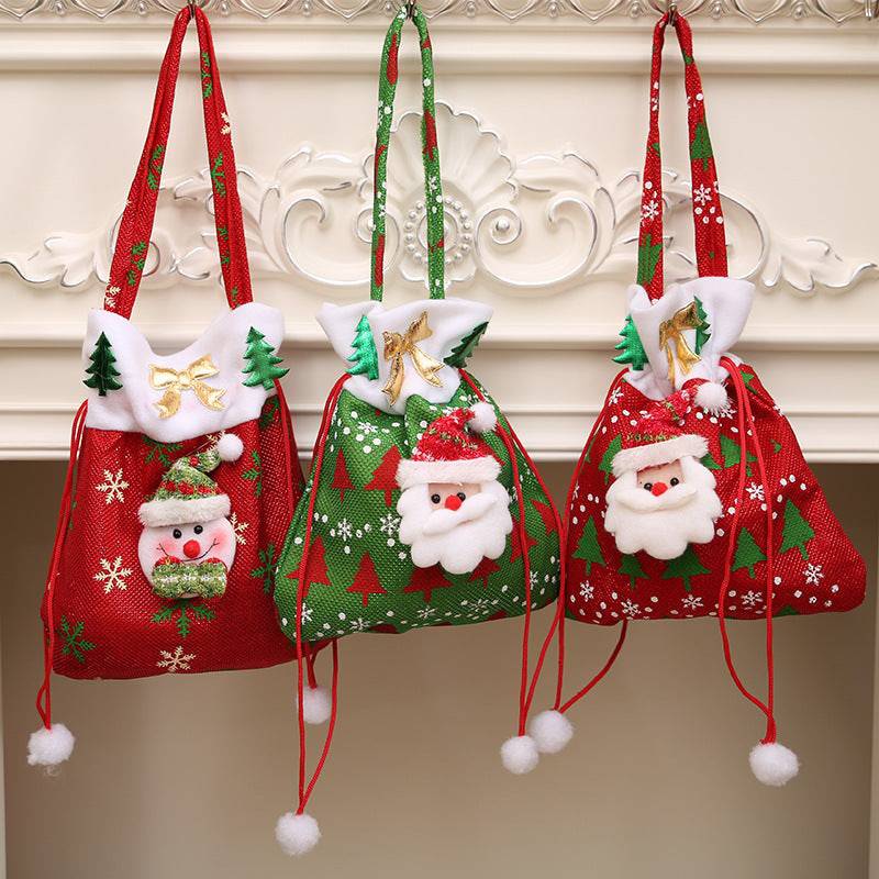 Santa Claus Christmas Drawstring Gift Bags – Festive Holiday Treat Sacks - All Inclusive Family Treasures