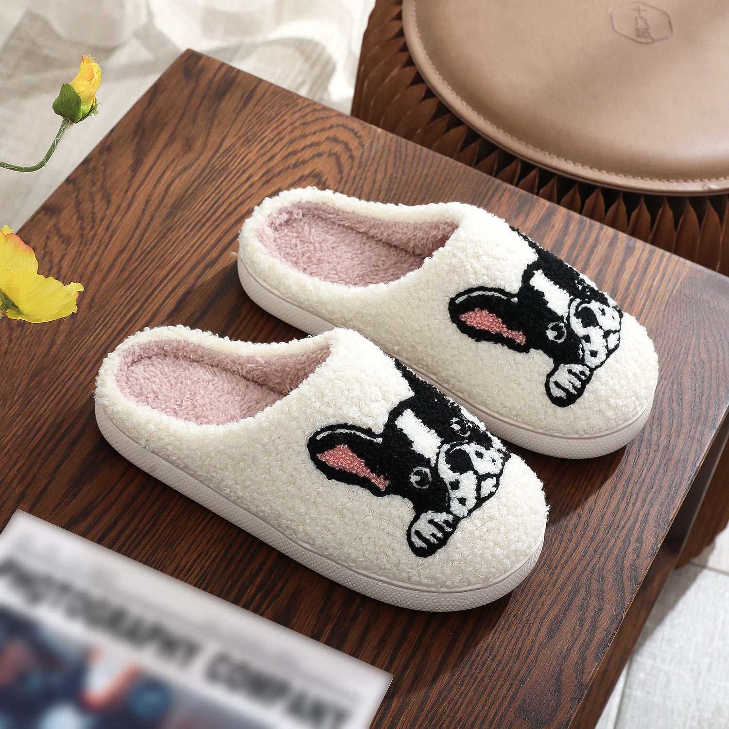 Cotton Slippers Women's Home Winter Animal Embroidery Warm - All Inclusive Family Treasures