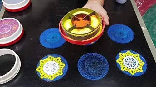 Magic Rangoli Making Kit – Create Stunning & Colorful Rangoli Designs Effortlessly - All Inclusive Family Treasures