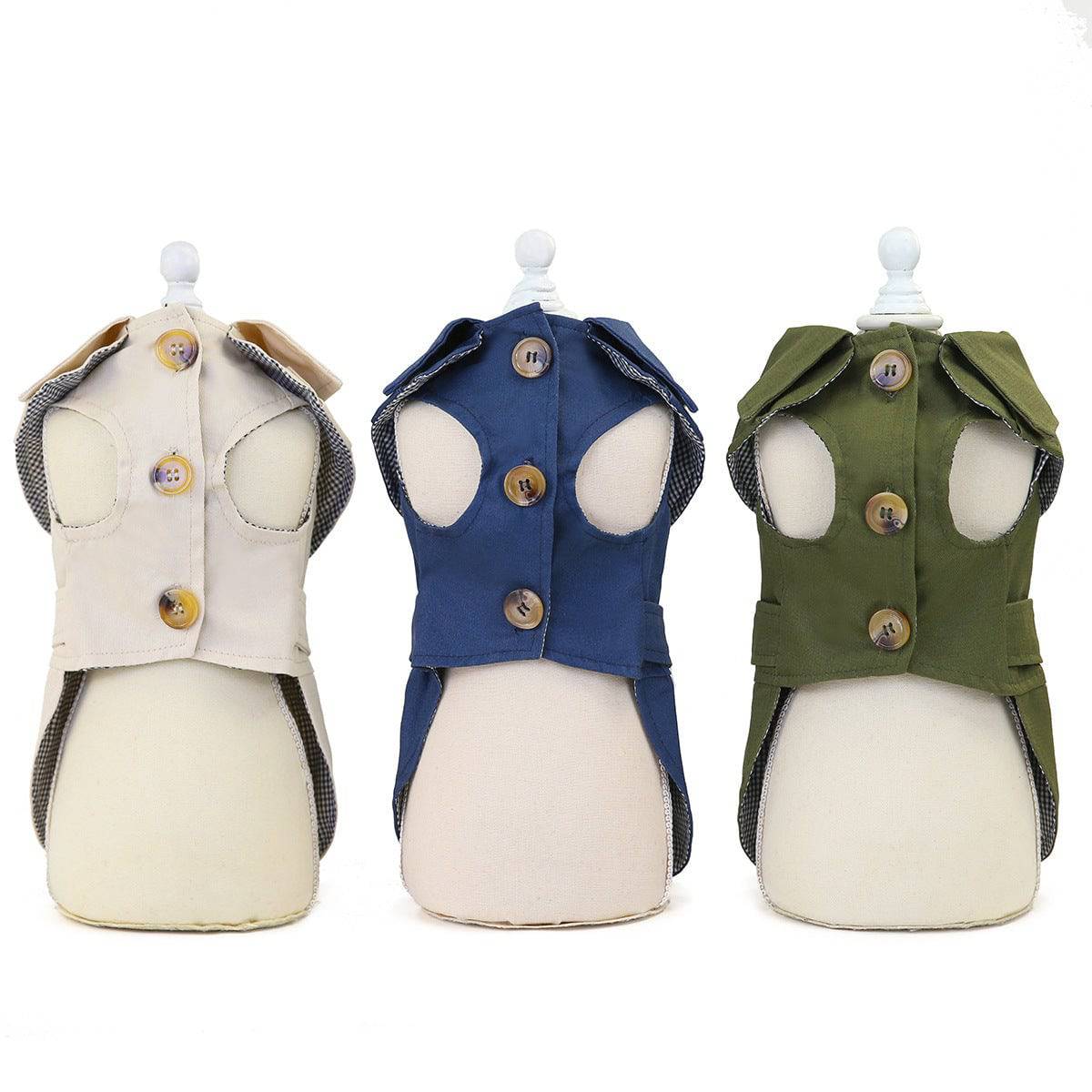 Classic Button-Up Dog Vest – Sophisticated Pet Jacket for a Stylish Look! - All Inclusive Family Treasures