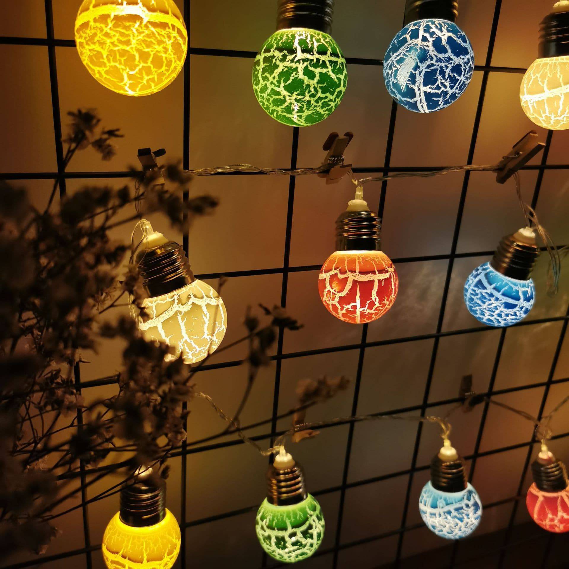 Cracked Bulb LED String Lights – Festive & Decorative Lighting for Christmas and Holidays - All Inclusive Family Treasures