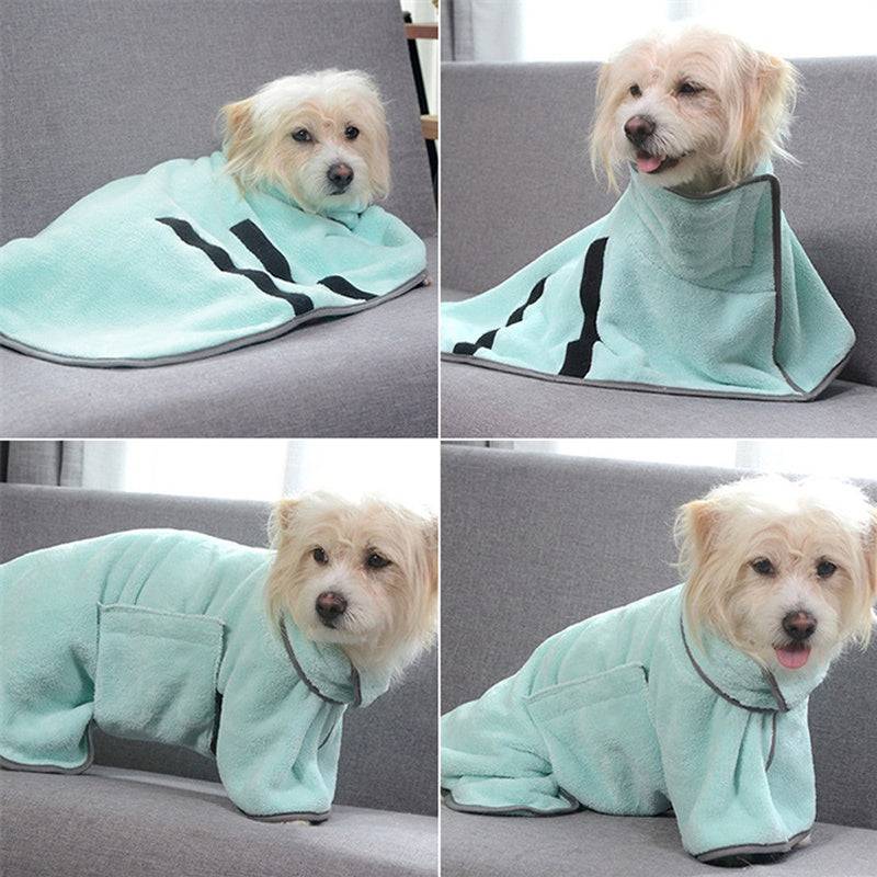 Quick-Dry Pet Bathrobe – Ultra-Absorbent Microfiber Towel for Dogs and Cats! - All Inclusive Family Treasures