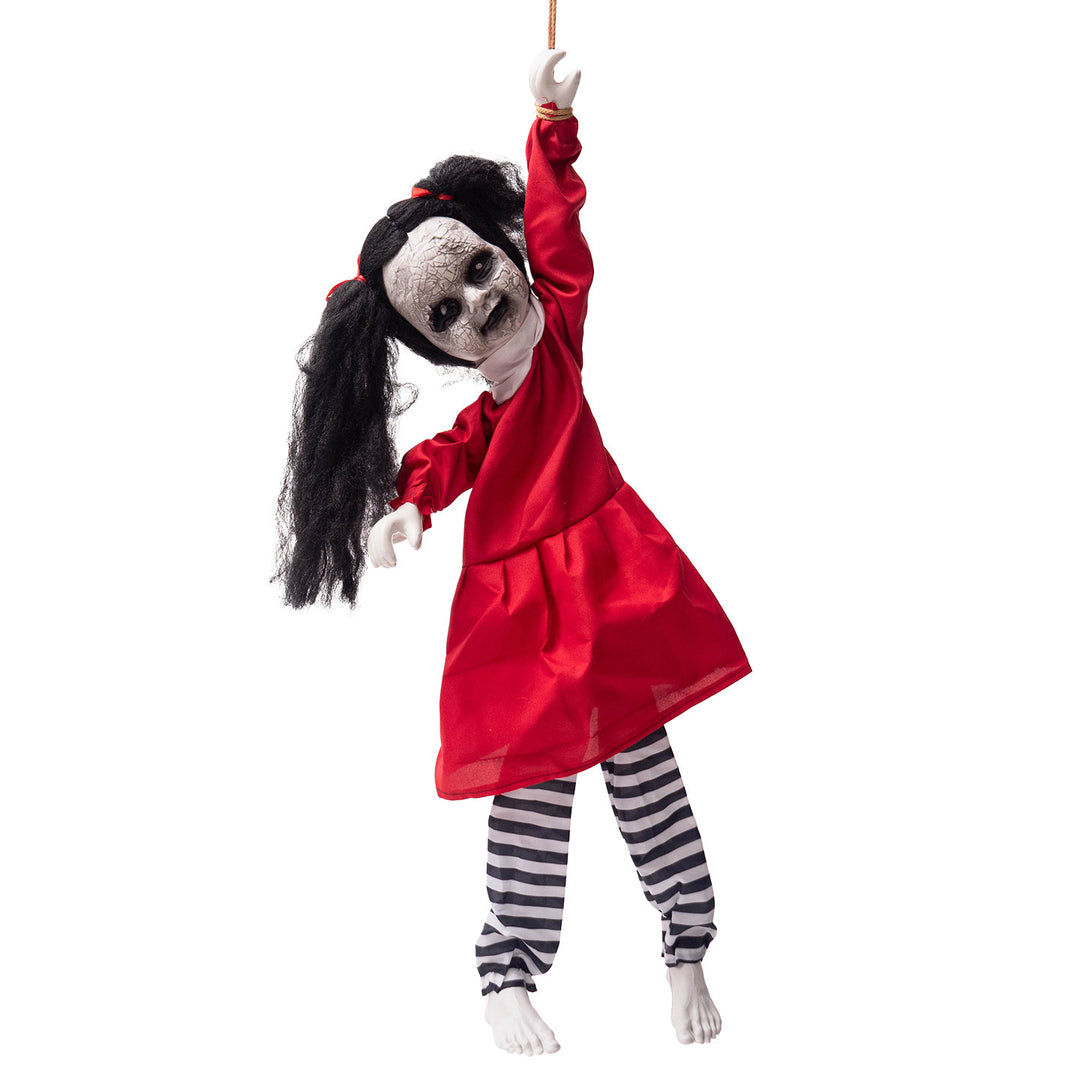 Hanging Leg-Swinging Little Girl – Halloween Electric Decoration