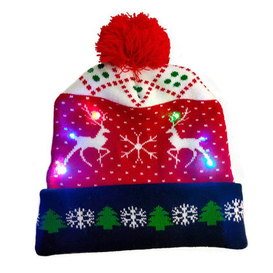 Festive LED Light-Up Christmas Beanie – Cozy, Bright, and Full of Holiday Spirit! - All Inclusive Family Treasures