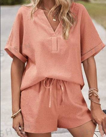 Women’s Solid Color Casual 2-Piece Set – Comfortable Summer Outfit - All Inclusive Family Treasures