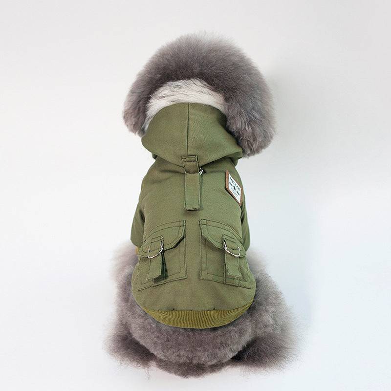 Stylish Winter Dog Parka with Faux Fur Hood – Warm & Trendy Dog Coat! - All Inclusive Family Treasures