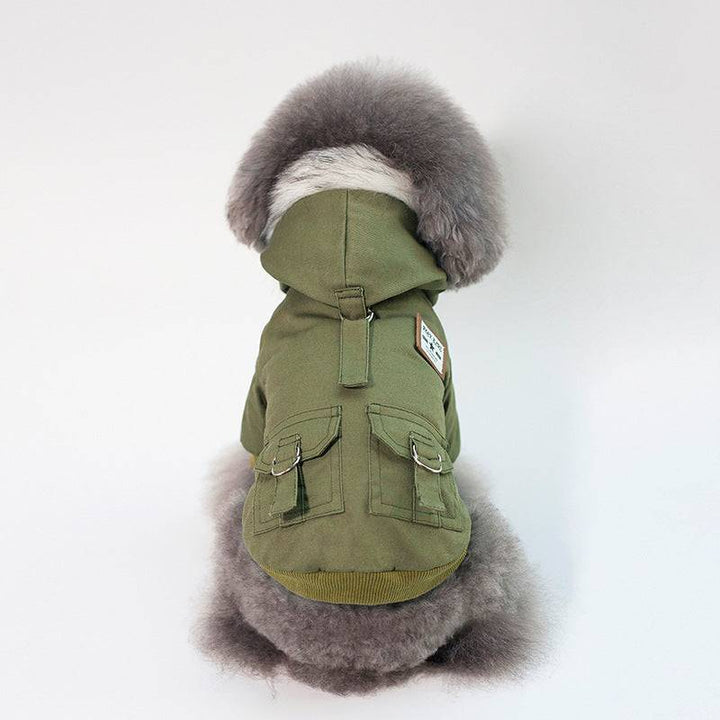 Stylish Winter Dog Parka with Faux Fur Hood – Warm & Trendy Dog Coat! - All Inclusive Family Treasures