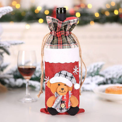 Festive Christmas Wine Bottle Covers – Adorable Holiday Bottle Bags for Perfect Gift Wrapping - All Inclusive Family Treasures