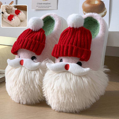 Cute Santa Claus Plush Slippers – Warm & Festive Indoor Slippers for Winter - All Inclusive Family Treasures