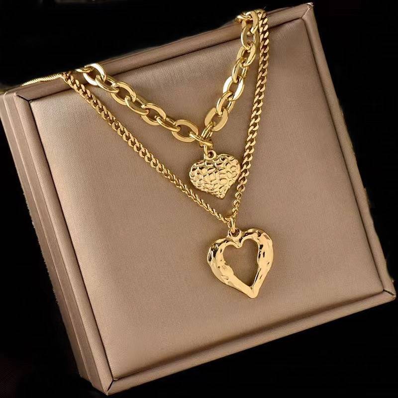 Eternal Elegance Double Heart Necklace - All Inclusive Family Treasures