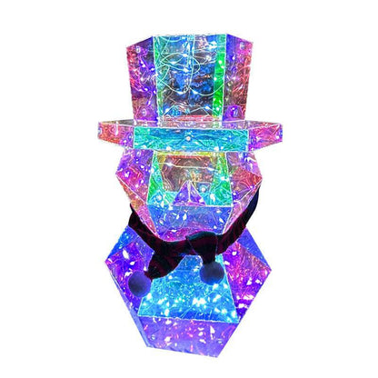 Prismatic LED Christmas Snowman Night Light – Colorful Holiday Tabletop Decor - All Inclusive Family Treasures