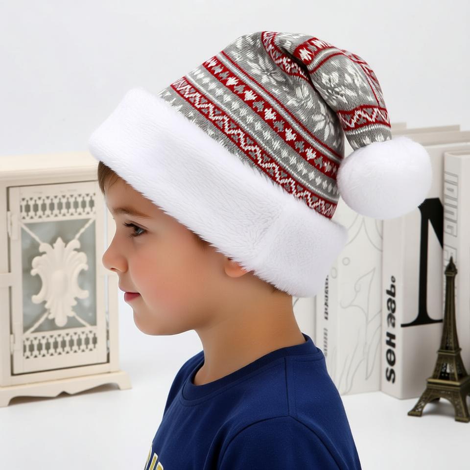 Knitted Snowflake & Reindeer Christmas Hats – Stay Cozy in Festive Style!