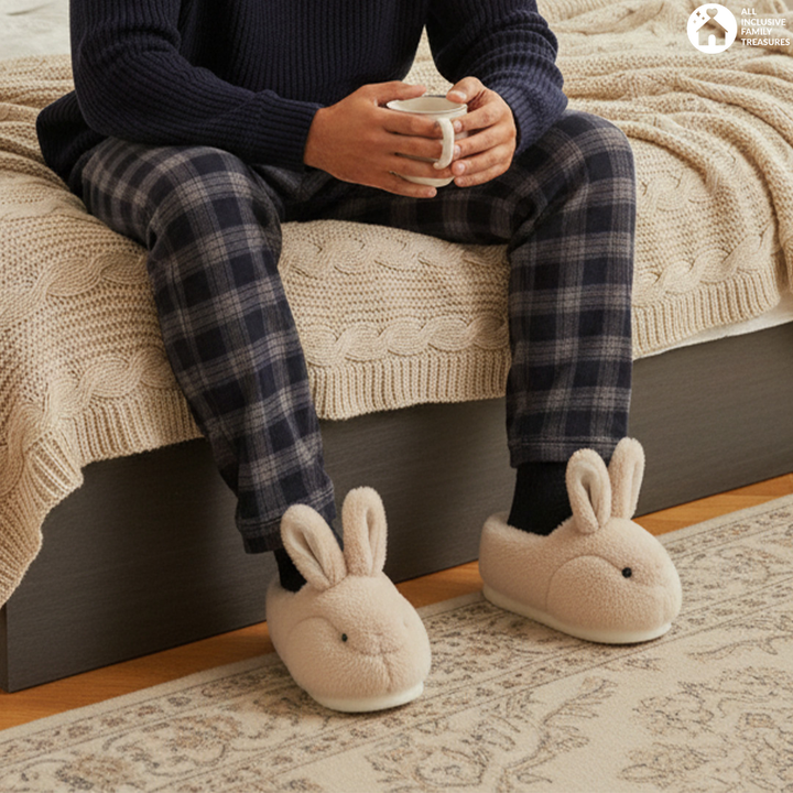 Hop Into Ultimate Comfort with These Adorable Rabbit Plush Slippers!