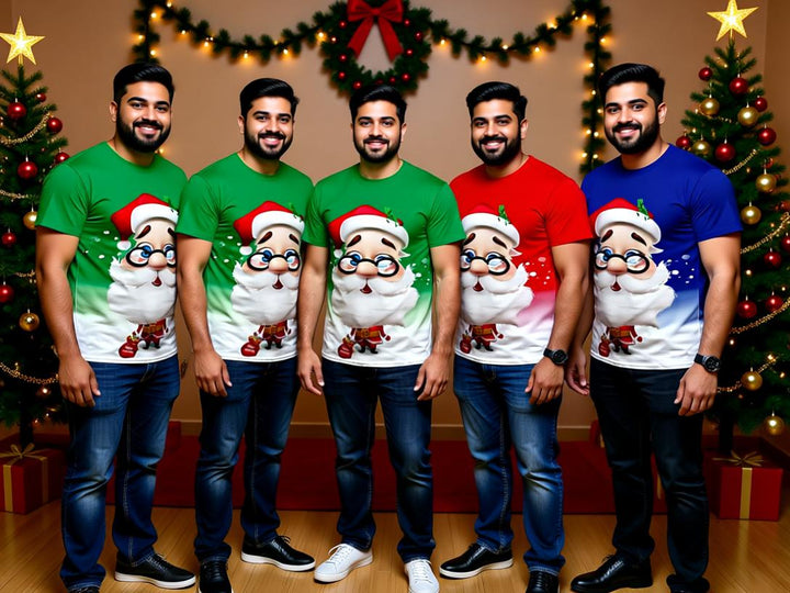 Santa Printed T-Shirt: Festive Joy in Every Stitch!