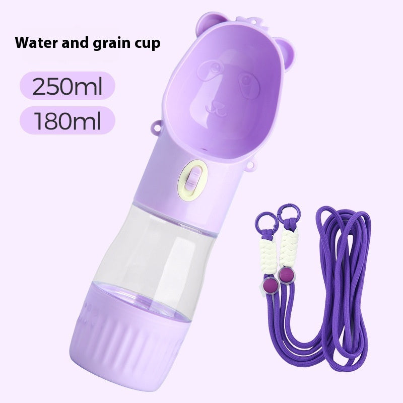 2-in-1 Portable Pet Water & Food Bottle – Travel Essential