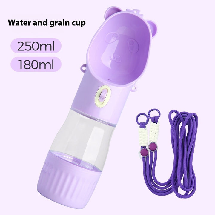 2-in-1 Portable Pet Water & Food Bottle – Travel Essential