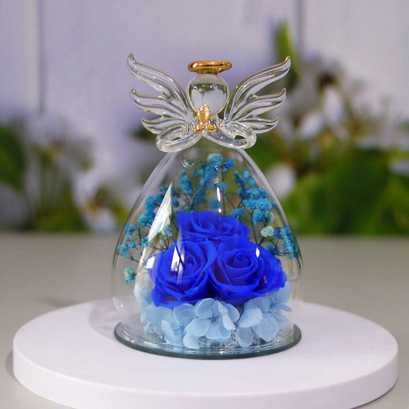 Eternal Angel Glass Rose Gift – Timeless Elegance for Every Occasion - All Inclusive Family Treasures