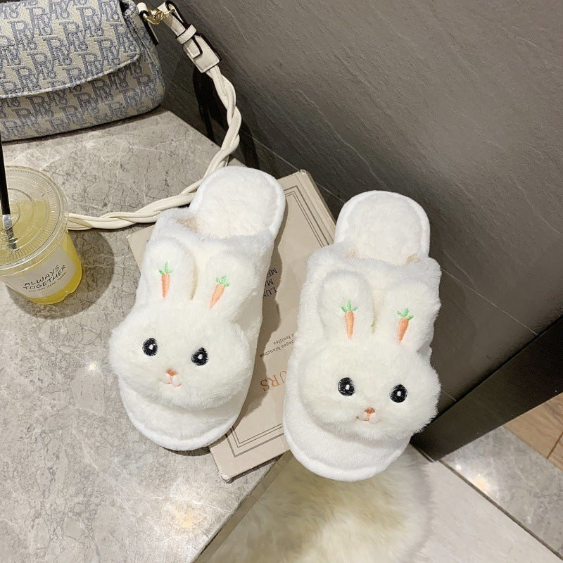 Snuggle Bunny Plush Slippers – Cozy Cartoon Comfort