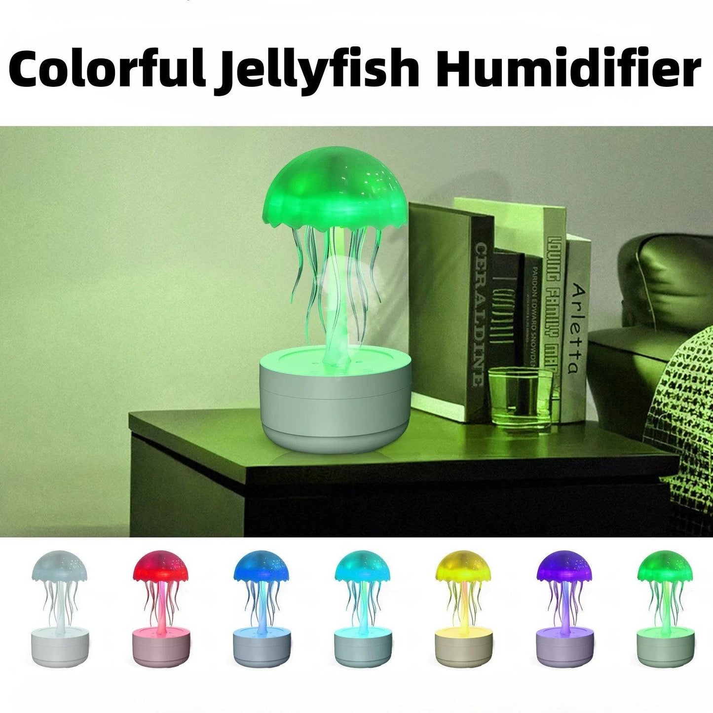 Jellyfish Humidifier & Essential Oil Diffuser – Colorful Night Light & Heavy Fog for Home or Office - All Inclusive Family Treasures