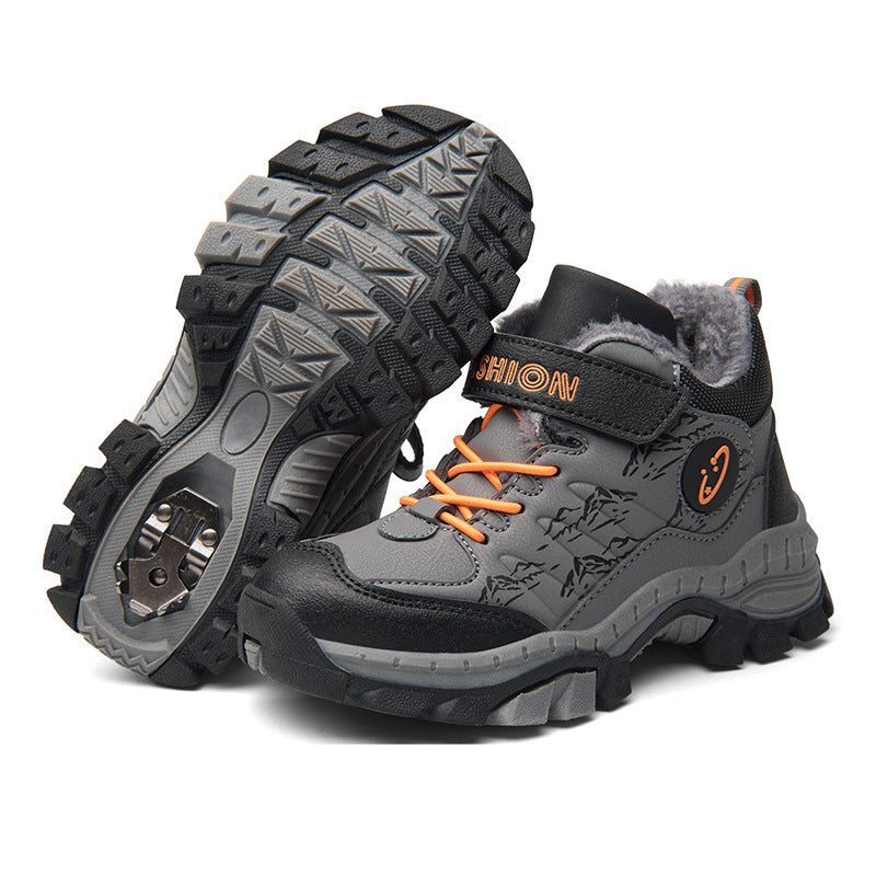 Adventure Steps – Kids’ Warm Cotton Hiking Shoes with Non-Slip Sole