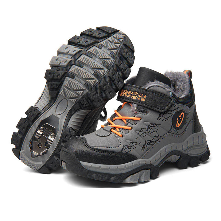 Adventure Steps – Kids’ Warm Cotton Hiking Shoes with Non-Slip Sole