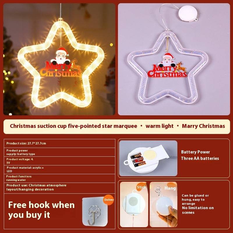Sparkling LED Christmas Star Lights – Illuminate Your Windows and Doors This Holiday Season - All Inclusive Family Treasures