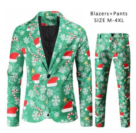 Men's Christmas Suit - Festive Holiday Blazer and Pants Set - All Inclusive Family Treasures