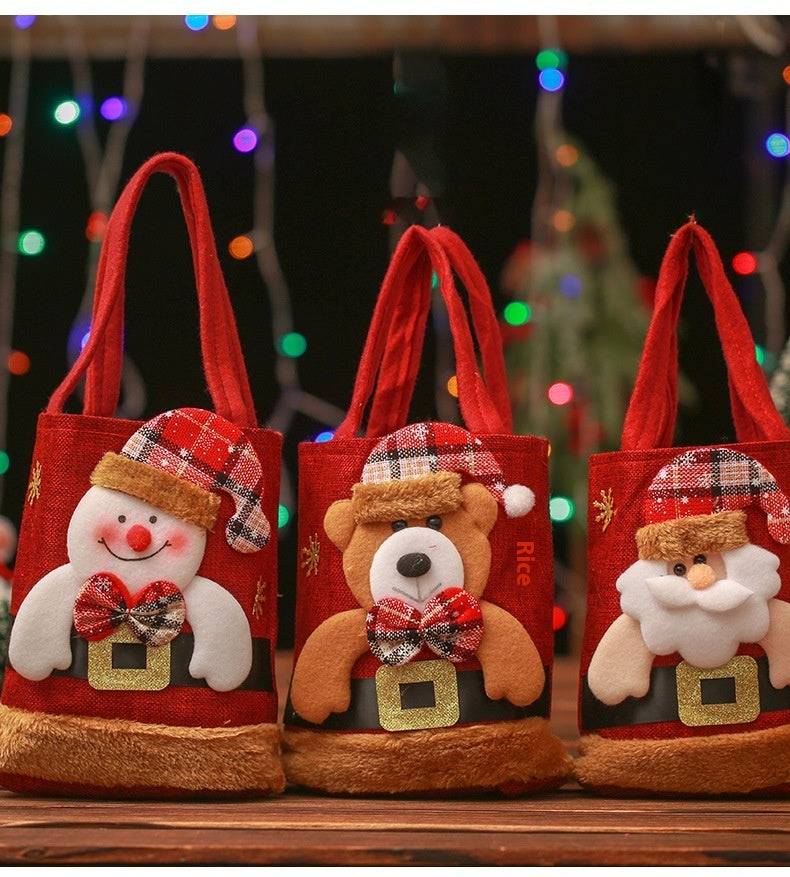 Festive Christmas Character Gift Tote Bags – Perfect for Holiday Treats & Decor! - All Inclusive Family Treasures