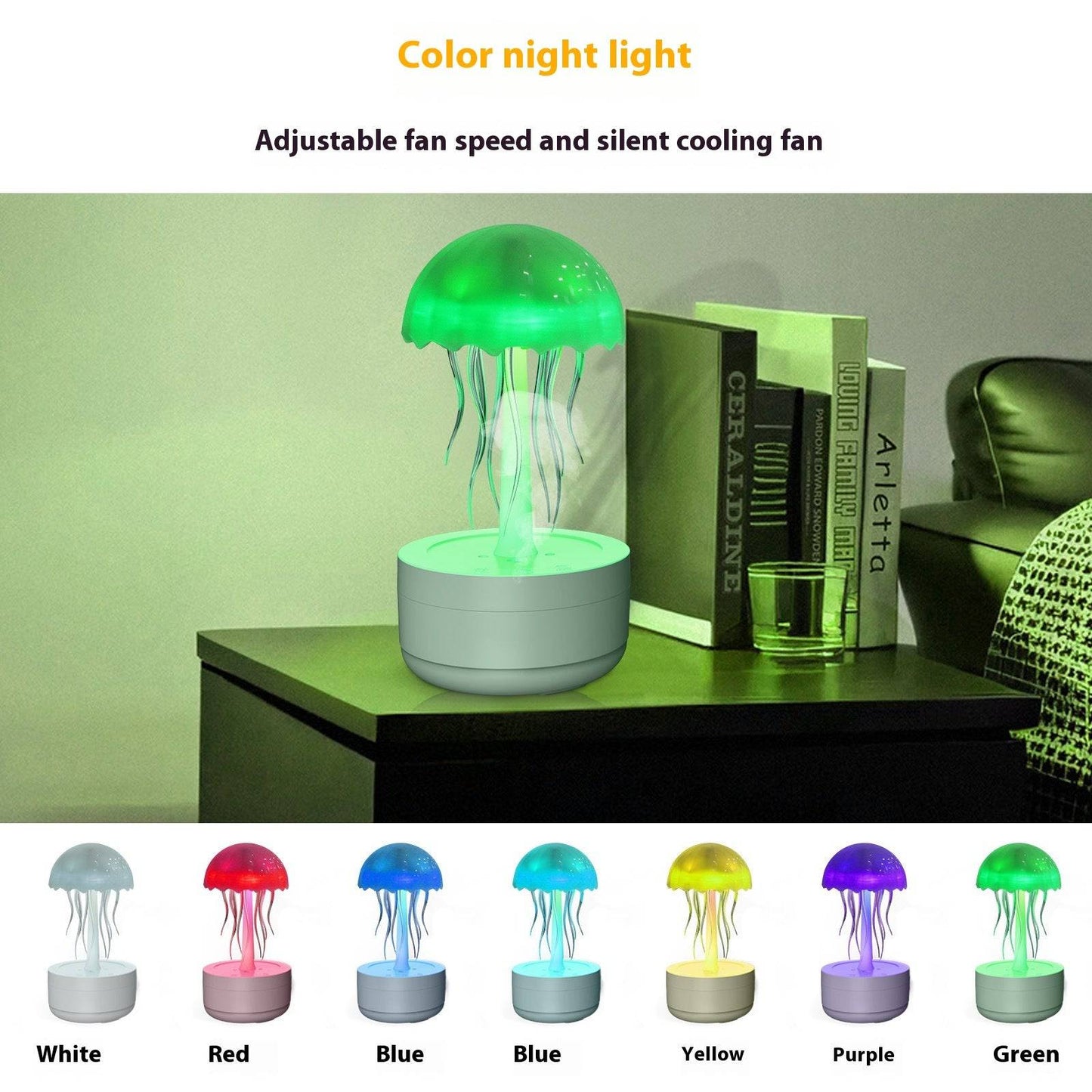 Jellyfish Humidifier & Essential Oil Diffuser – Colorful Night Light & Heavy Fog for Home or Office - All Inclusive Family Treasures