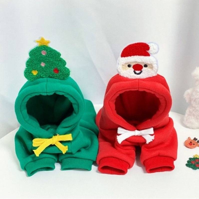 Adorable Christmas Pet Hoodie – Warm Santa & Tree Pullover for Cats & Dogs - All Inclusive Family Treasures