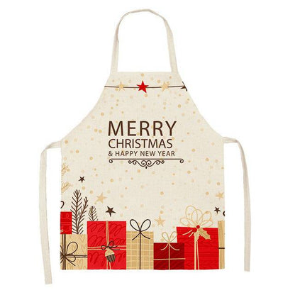 Festive Christmas Cotton & Linen Apron Collection – Perfect for Holiday Cooking & Baking - All Inclusive Family Treasures