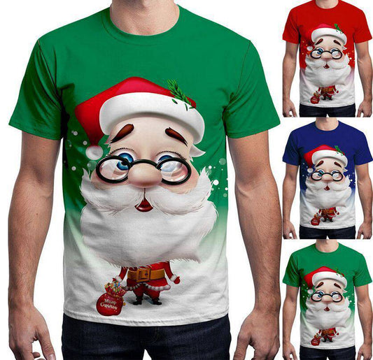 Santa Printed T-Shirt: Festive Joy in Every Stitch! - All Inclusive Family Treasures